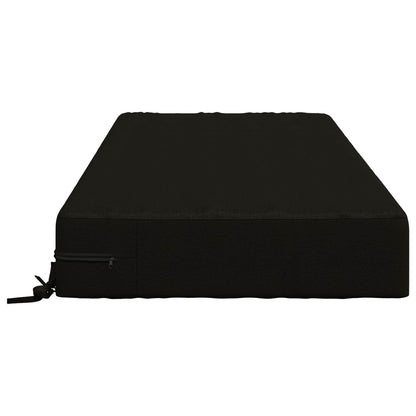 Seat Cushion SOEST 100% Polyester Black 120 x 60 x 15 cm