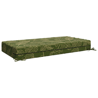 Seat Cushion SOEST 100% Polyester Leaf design 120 x 60 x 15 cm