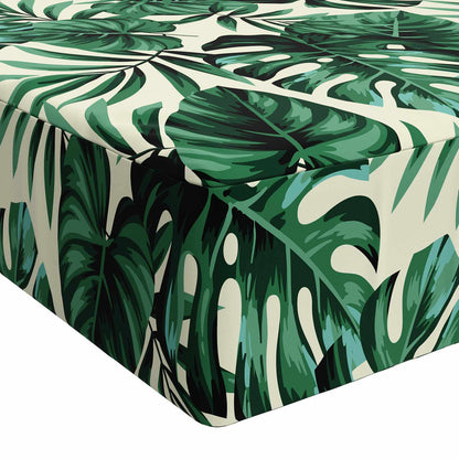 Seat Cushion SOEST 100% Polyester Leaf pattern 120 x 60 x 15 cm
