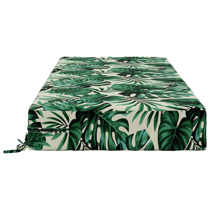 Seat Cushion SOEST 100% Polyester Leaf pattern 120 x 60 x 15 cm