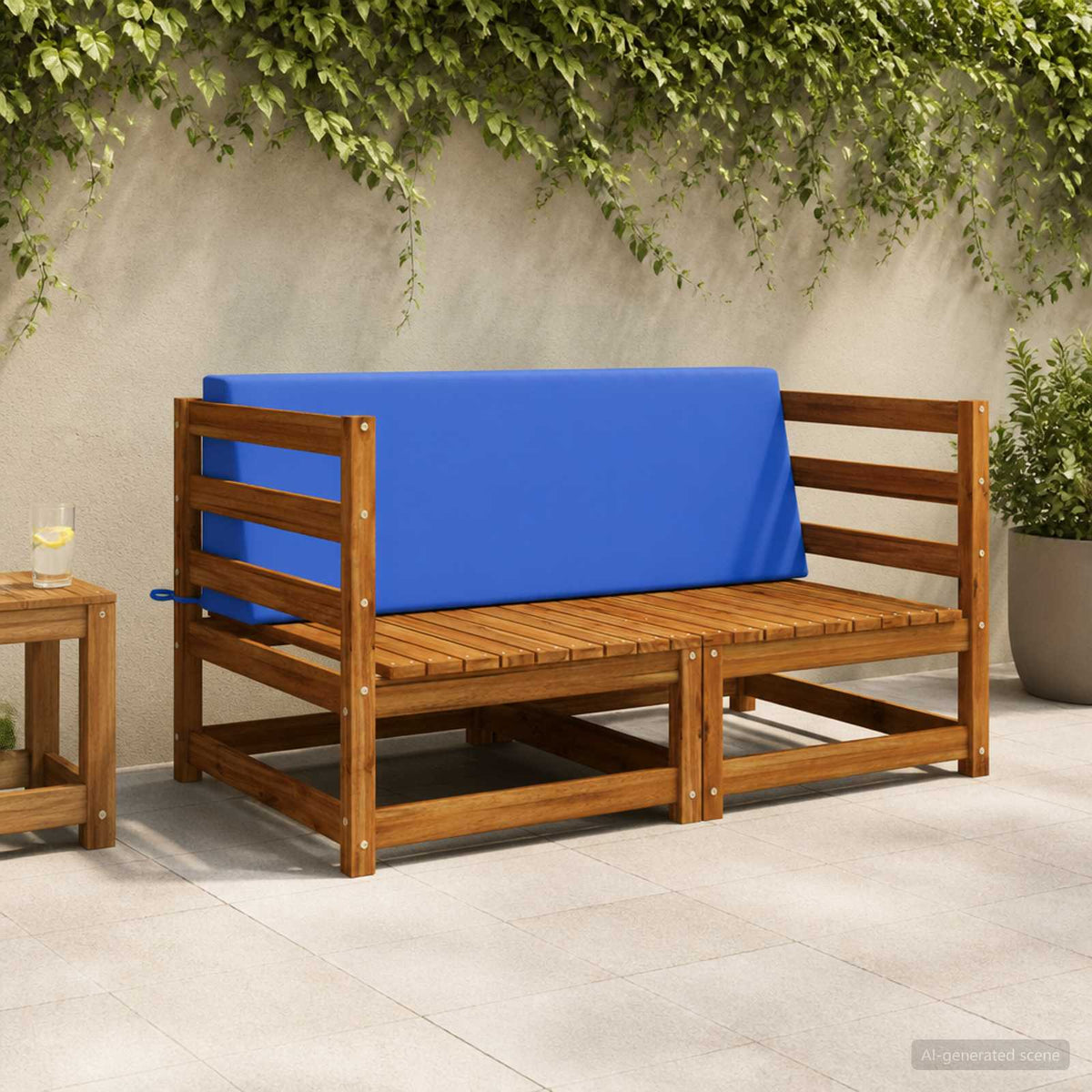 Back cushion SOEST 100% Polyester Royal blue 120 x 20 x 40 cm