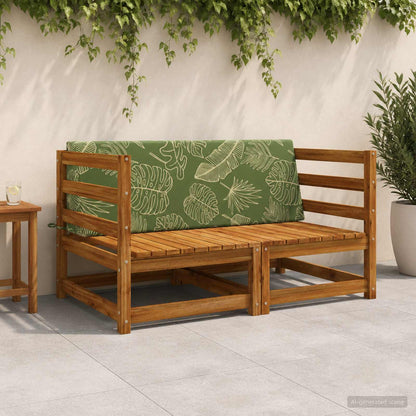 Back cushion SOEST 100% Polyester Leaf design 120 x 20 x 40 cm
