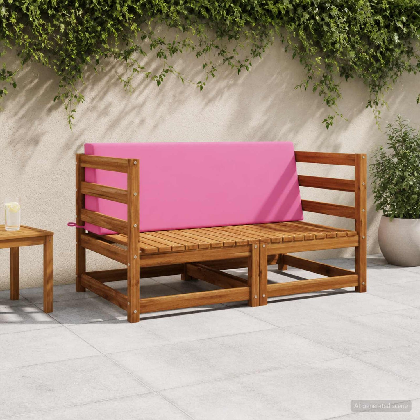 Back cushion SOEST 100% Polyester Pink 120 x 20 x 40 cm