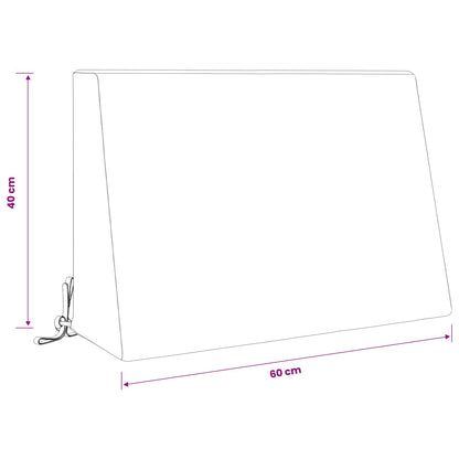 Back cushion SOEST 100% Polyester White 60 x 20 x 40 cm