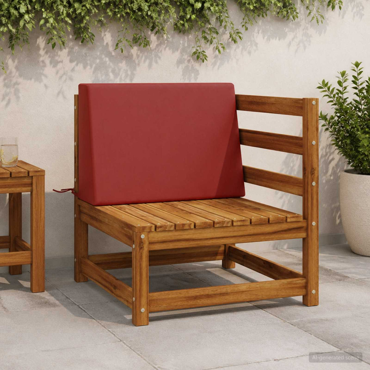 Back cushion SOEST 100% Polyester Red 60 x 20 x 40 cm