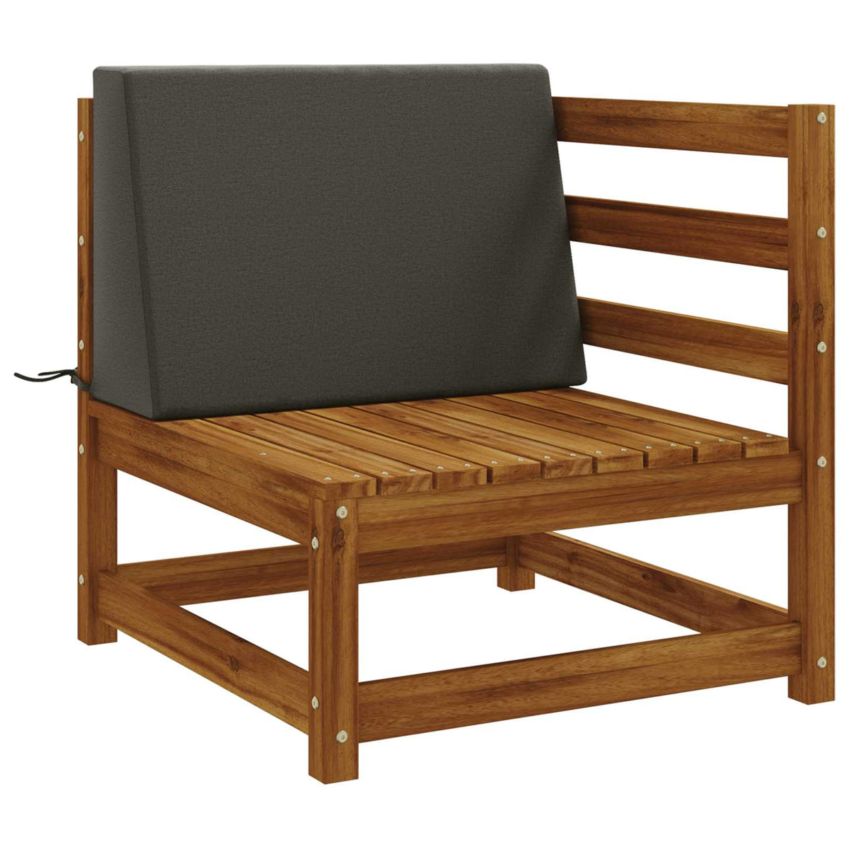 Back cushion SOEST 100% Polyester Anthracite 60 x 20 x 40 cm