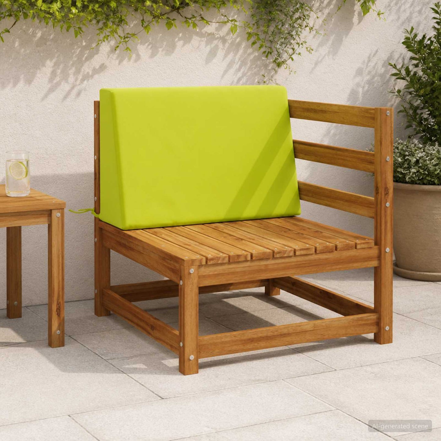 Back cushion SOEST 100% Polyester Bright green 60 x 20 x 40 cm