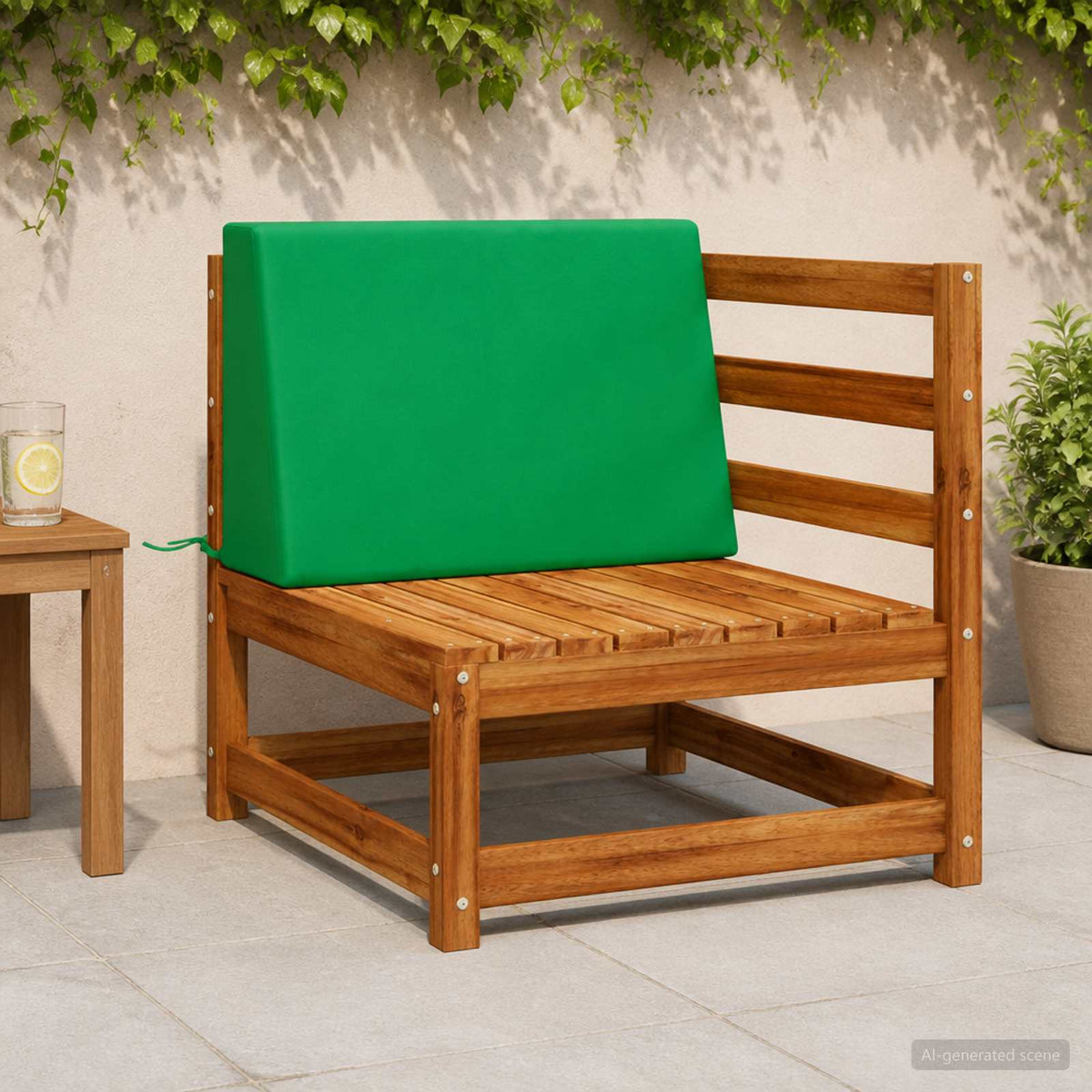 Back cushion SOEST 100% Polyester Green 60 x 20 x 40 cm