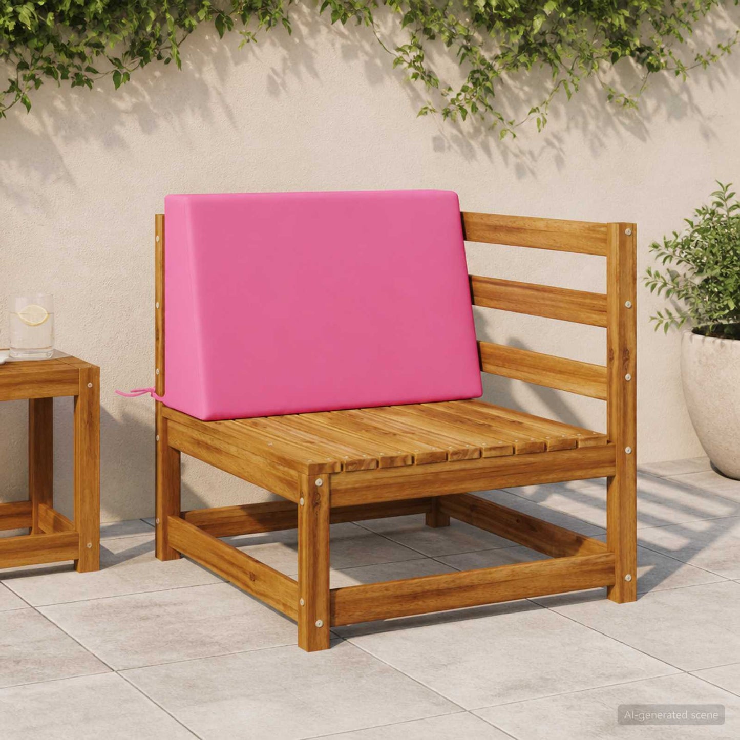 Back cushion SOEST 100% Polyester Pink 60 x 20 x 40 cm