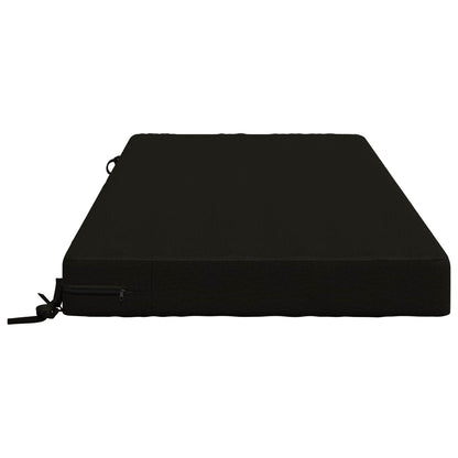 Seat Cushion SOEST 100% Polyester Black 120 x 80 x 10 cm