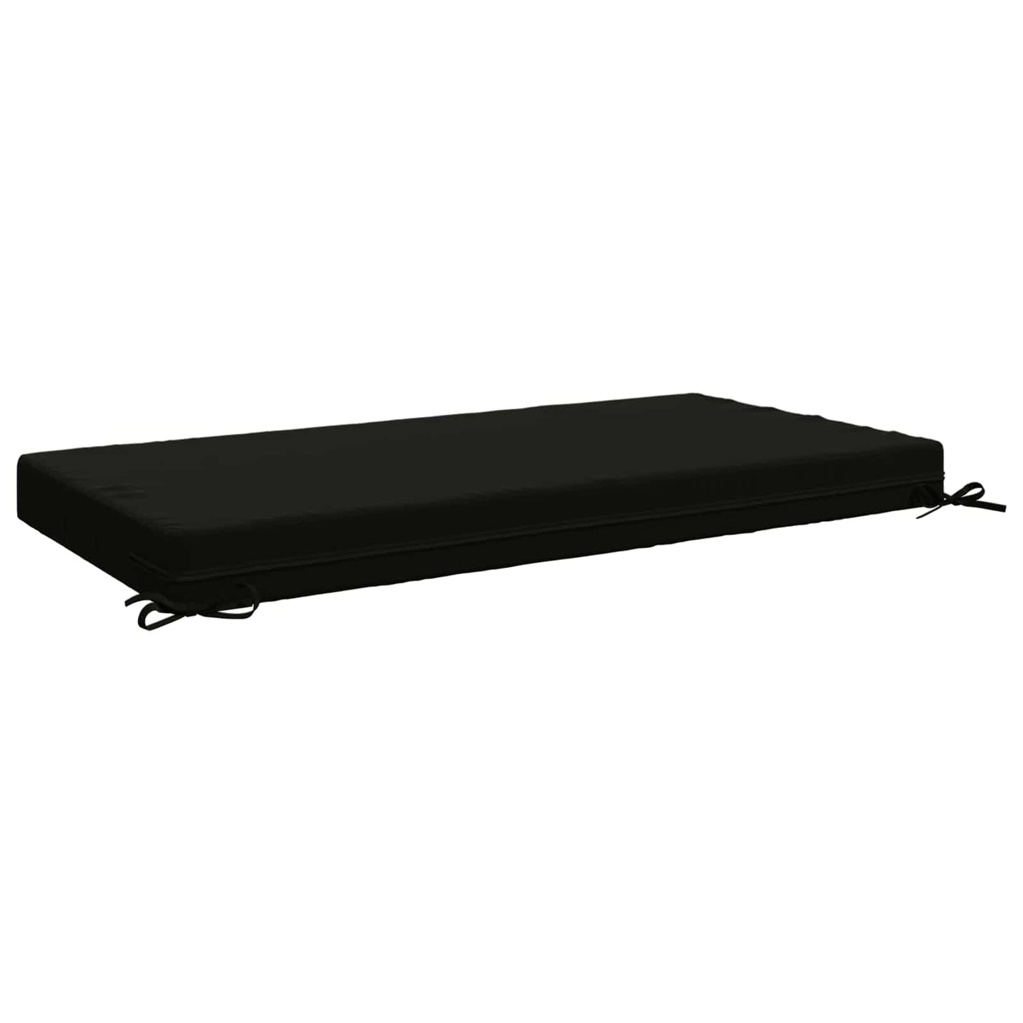 Seat Cushion SOEST 100% Polyester Black 120 x 80 x 10 cm
