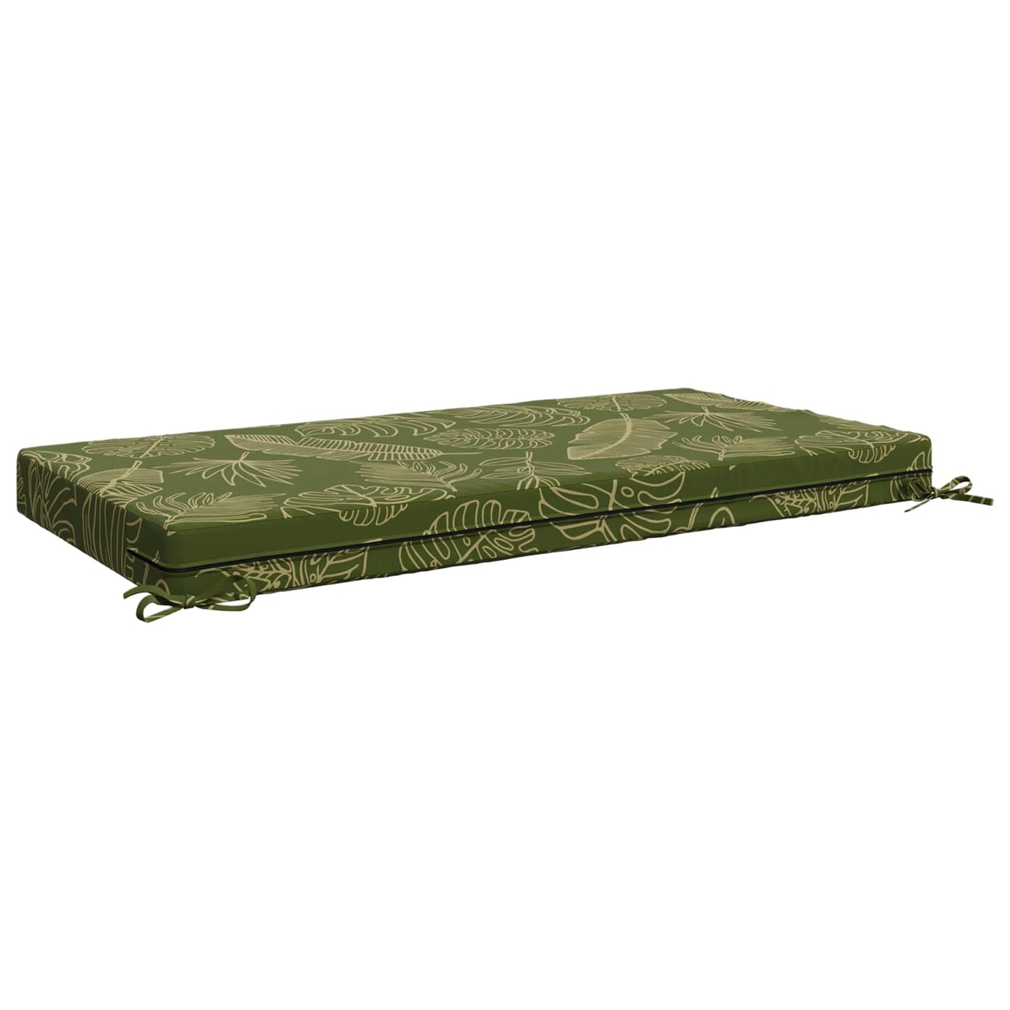 Seat Cushion SOEST 100% Polyester Leaf Design 120 x 80 x 10 cm