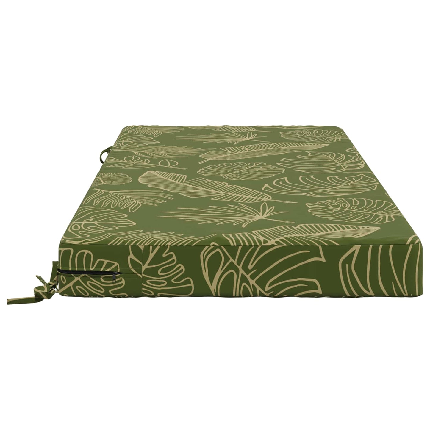 Seat Cushion SOEST 100% Polyester Leaf Design 120 x 80 x 10 cm