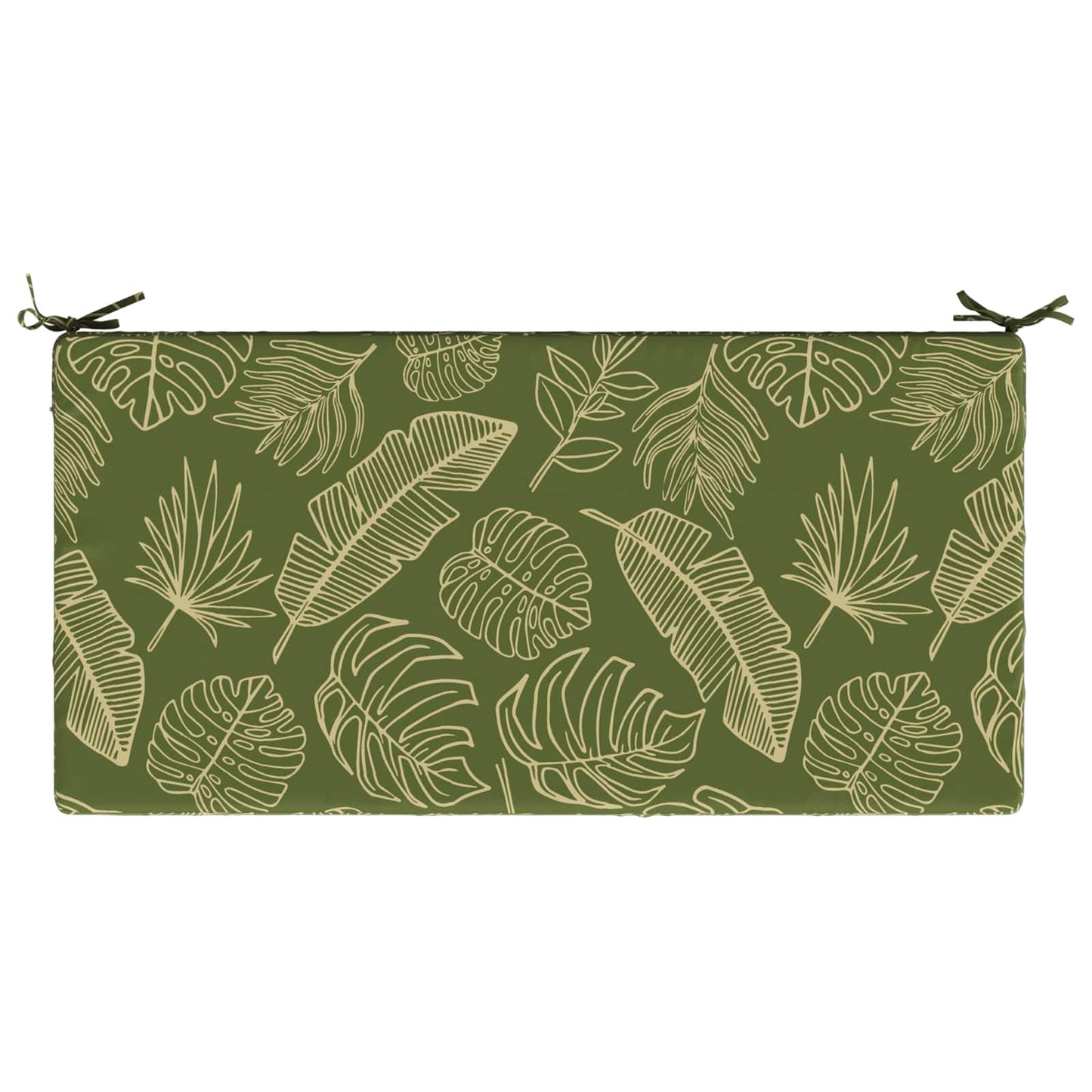 Seat Cushion SOEST 100% Polyester Leaf Design 120 x 80 x 10 cm