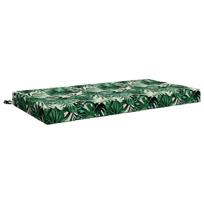 Seat Cushion SOEST 100% Polyester Leaf Pattern 120 x 80 x 10 cm