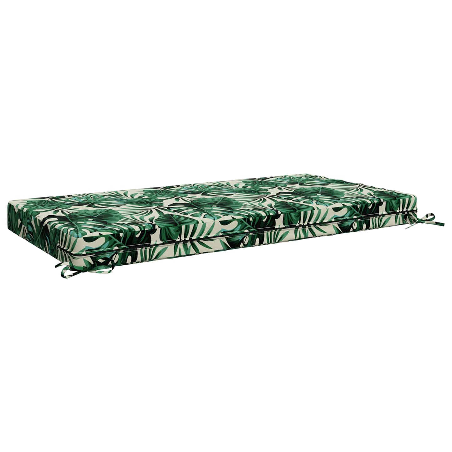 Seat Cushion SOEST 100% Polyester Leaf Pattern 120 x 80 x 10 cm