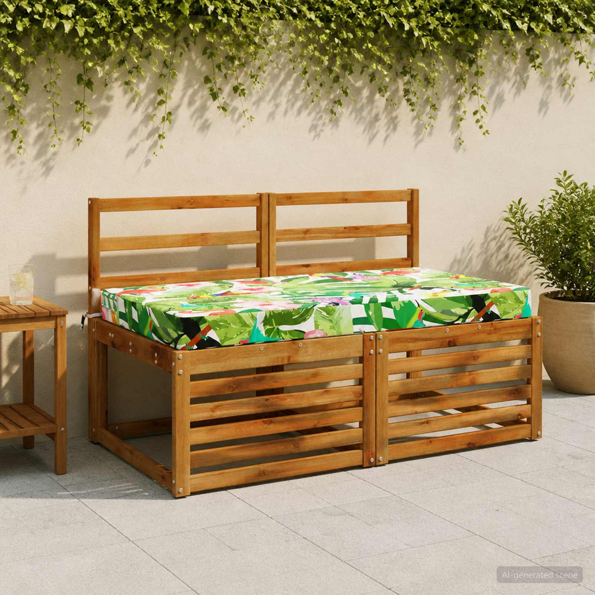 Seat Cushion SOEST 100% Polyester Multicolour 120 x 60 x 10 cm