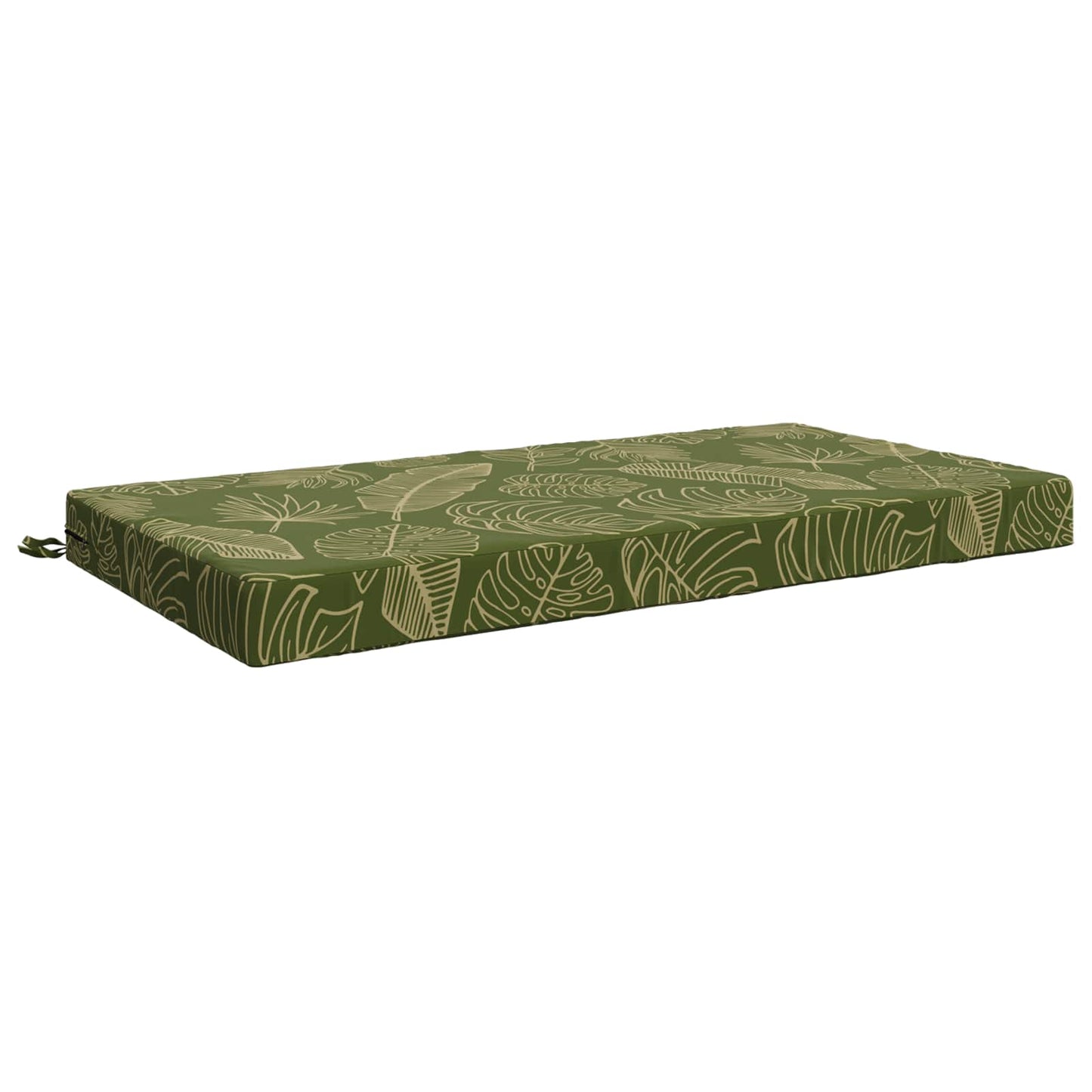 Seat Cushion SOEST 100% Polyester Leaf Design 120 x 60 x 10 cm