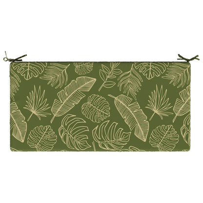 Seat Cushion SOEST 100% Polyester Leaf Design 120 x 60 x 10 cm