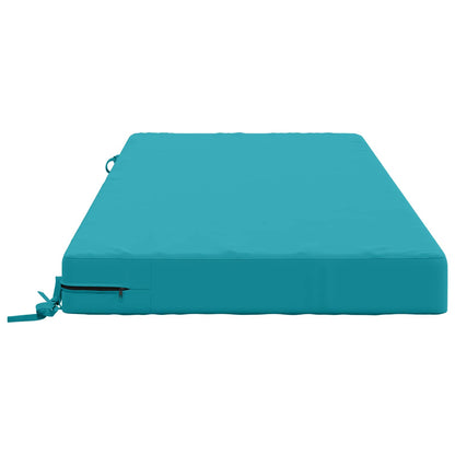 Seat Cushion SOEST 100% Polyester Turquoise 120 x 60 x 10 cm