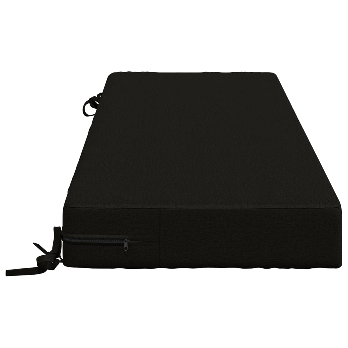 Back Cushion SOEST 100% Polyester Black 120 x 40 x 10 cm