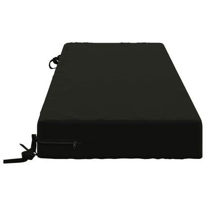 Back Cushion SOEST 100% Polyester Black 120 x 40 x 10 cm