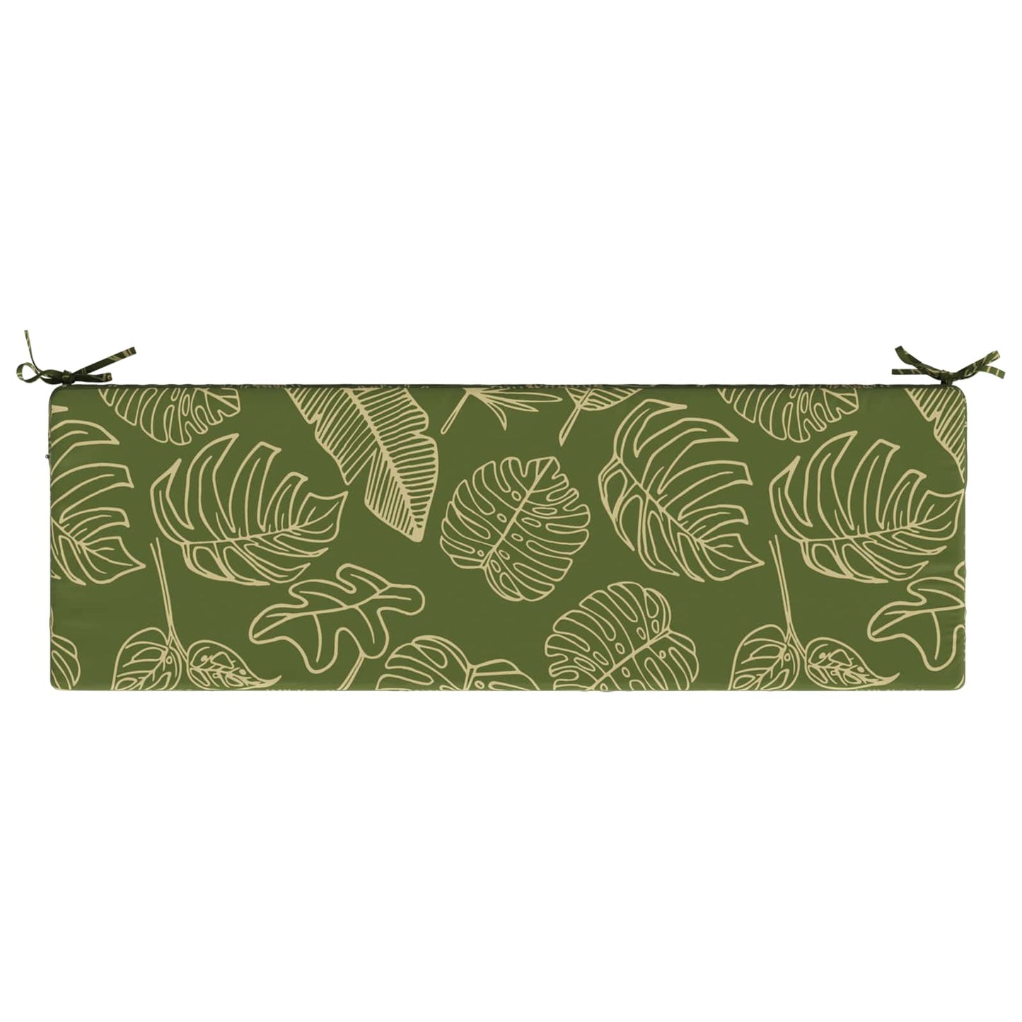 Seat Cushion SOEST 100% Polyester Leaf Design 120 x 40 x 10 cm