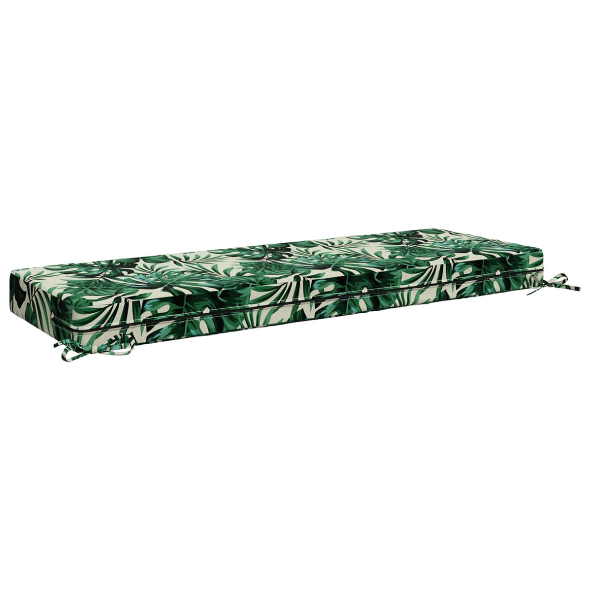 Seat Cushion SOEST 100% Polyester Leaf Pattern 120 x 40 x 10 cm