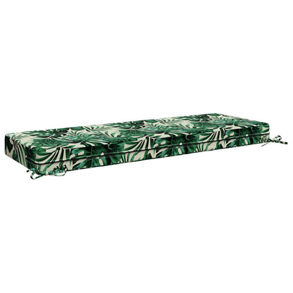 Seat Cushion SOEST 100% Polyester Leaf Pattern 120 x 40 x 10 cm