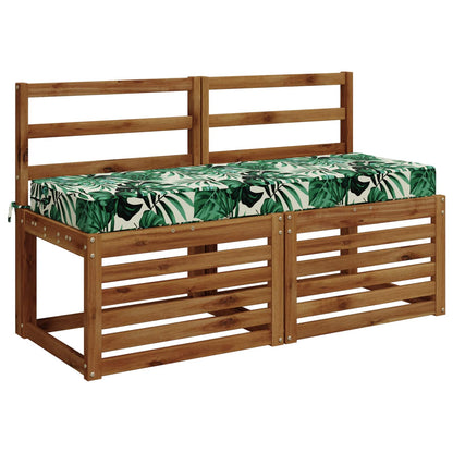 Seat Cushion SOEST 100% Polyester Leaf Pattern 120 x 40 x 10 cm