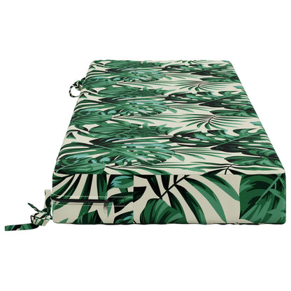 Seat Cushion SOEST 100% Polyester Leaf Pattern 120 x 40 x 10 cm