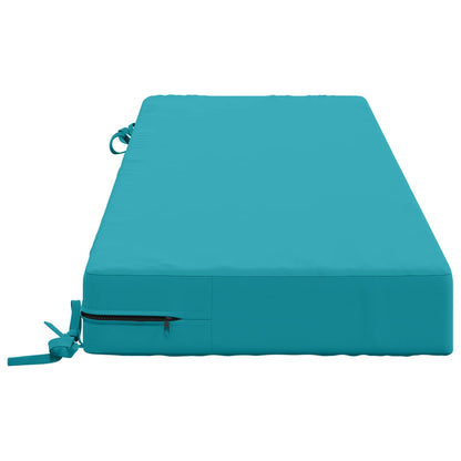 Seat Cushion SOEST 100% Polyester Turquoise 120 x 40 x 10 cm