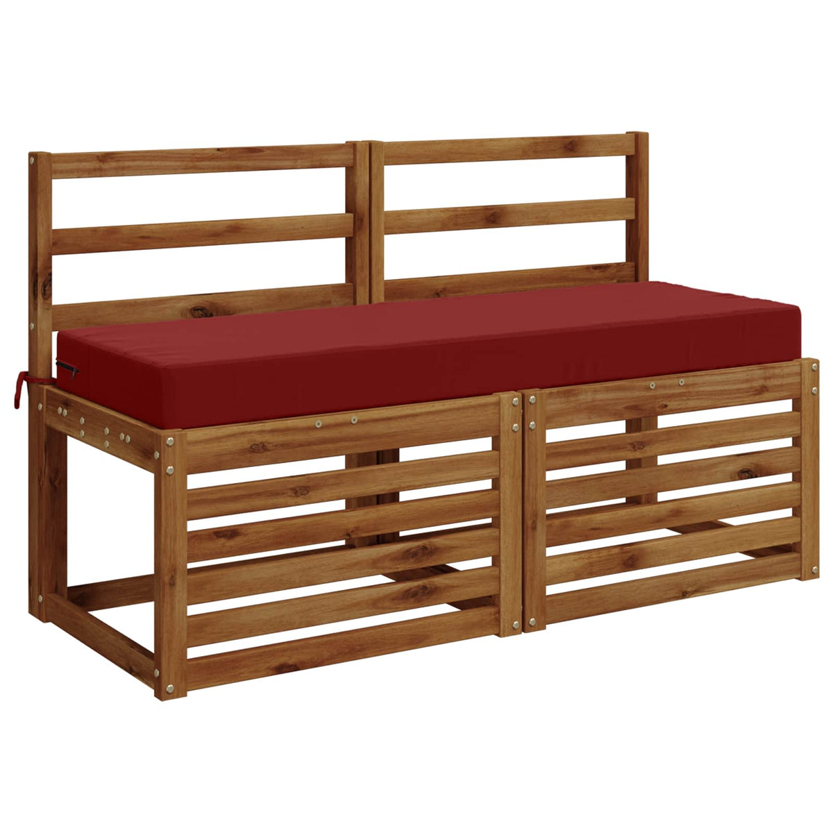 Seat Cushion SOEST 100% Polyester Wine Red 120 x 40 x 10 cm
