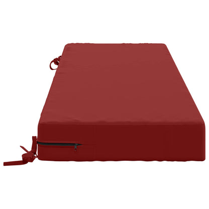 Seat Cushion SOEST 100% Polyester Wine Red 120 x 40 x 10 cm