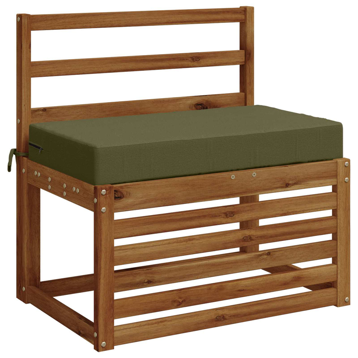 Seat Cushion SOEST 100% Polyester Olive Green 70 x 40 x 10 cm