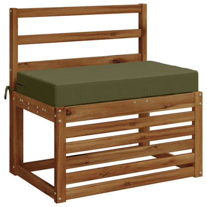 Seat Cushion SOEST 100% Polyester Olive Green 70 x 40 x 10 cm