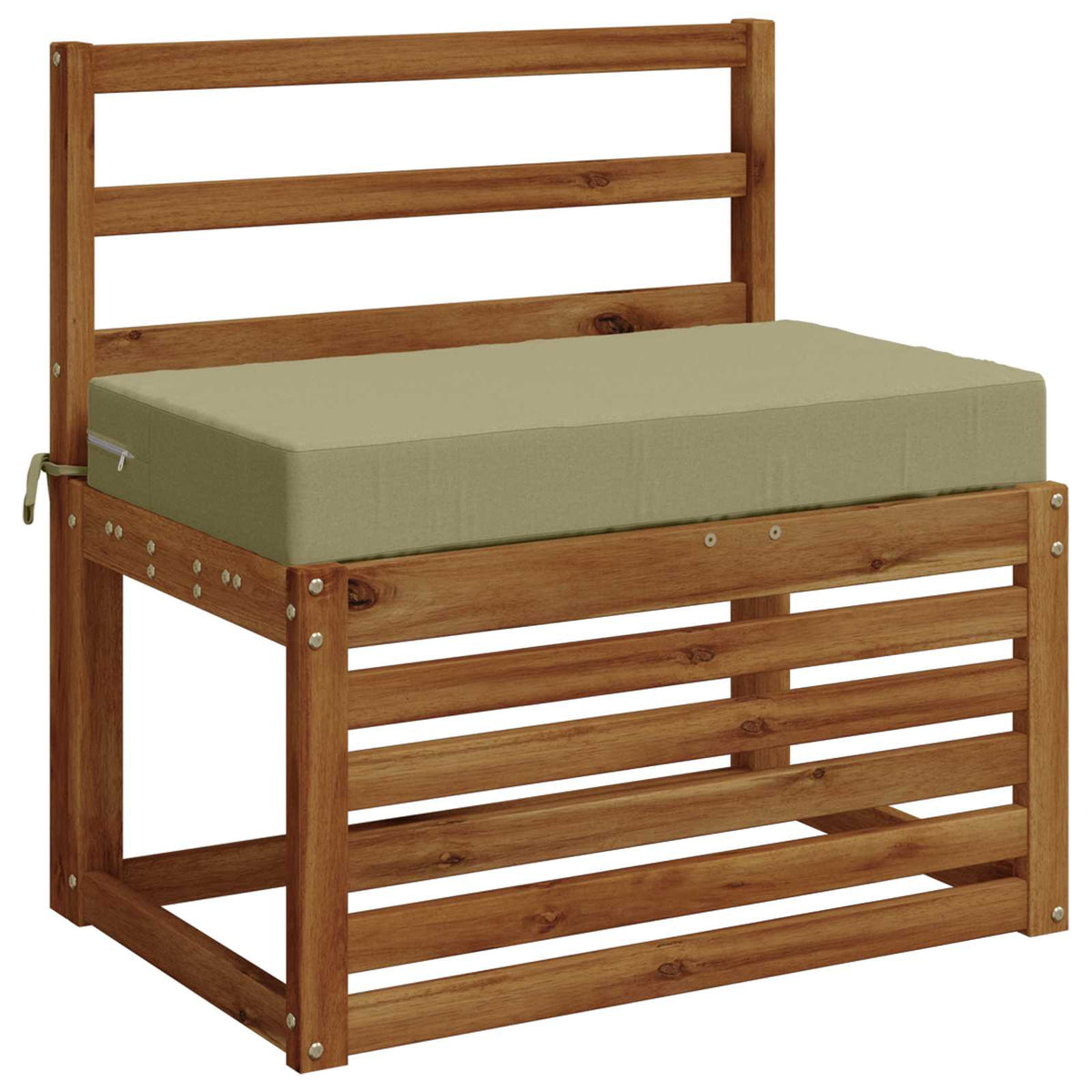 Seat Cushion SOEST 100% Polyester Light Green 70 x 40 x 10 cm