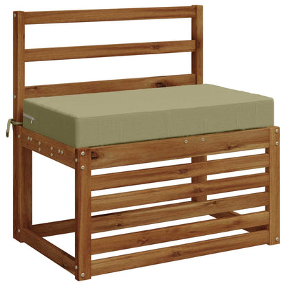 Seat Cushion SOEST 100% Polyester Light Green 70 x 40 x 10 cm