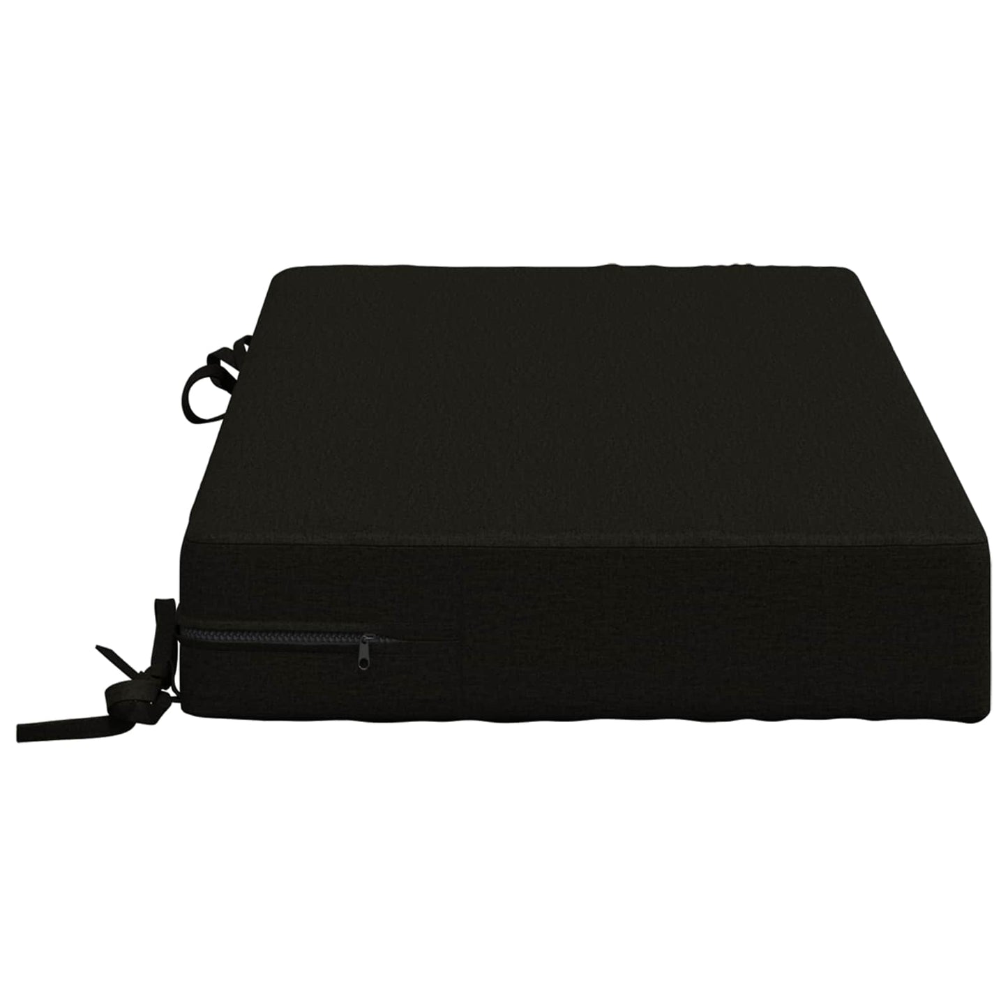 Seat Cushion SOEST 100% Polyester Black 70 x 40 x 10 cm