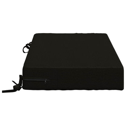 Seat Cushion SOEST 100% Polyester Black 70 x 40 x 10 cm