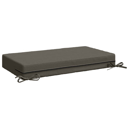 Seat Cushion SOEST 100% Polyester Grey 70 x 40 x 10 cm