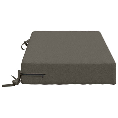 Seat Cushion SOEST 100% Polyester Grey 70 x 40 x 10 cm