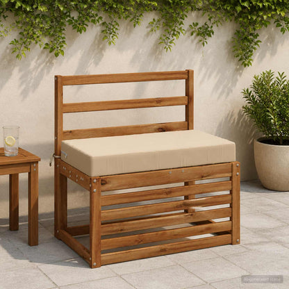 Seat Cushion SOEST 100% Polyester Beige 70 x 40 x 10 cm