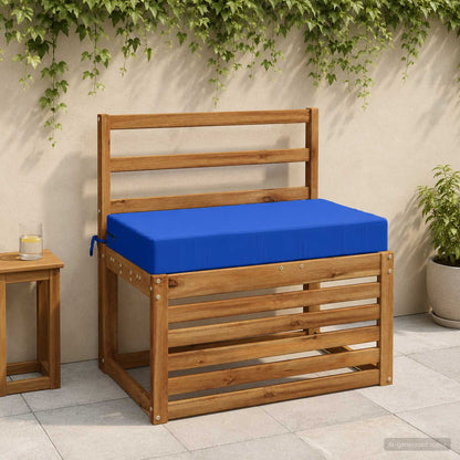 Seat Cushion SOEST 100% Polyester Royal Blue 70 x 40 x 10 cm