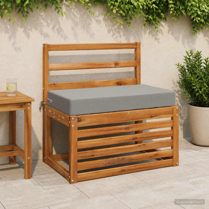 Seat Cushion SOEST 100% Polyester Grey 70 x 40 x 10 cm