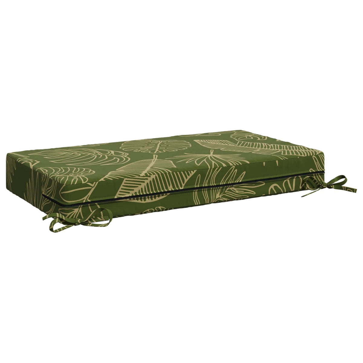 Seat Cushion SOEST 100% Polyester Leaf Design 70 x 40 x 10 cm