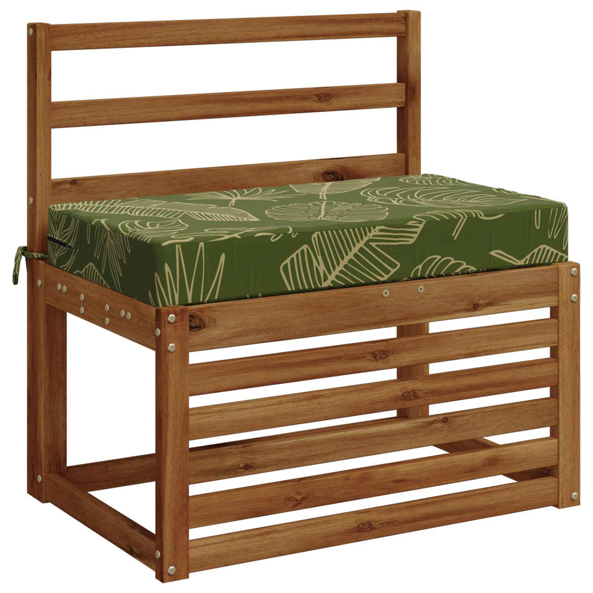 Seat Cushion SOEST 100% Polyester Leaf Design 70 x 40 x 10 cm