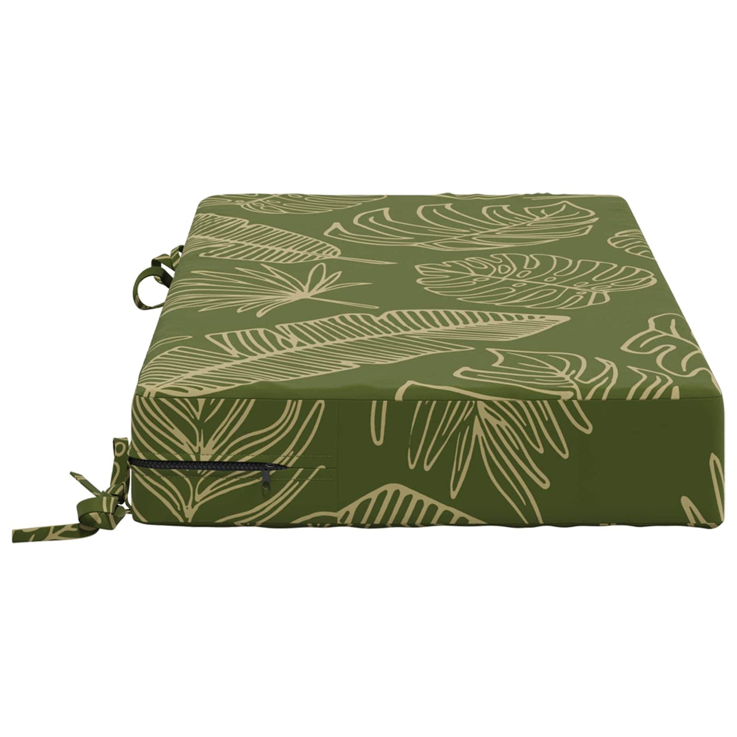 Seat Cushion SOEST 100% Polyester Leaf Design 70 x 40 x 10 cm