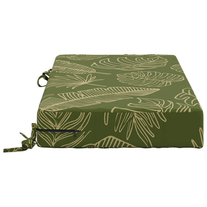 Seat Cushion SOEST 100% Polyester Leaf Design 70 x 40 x 10 cm