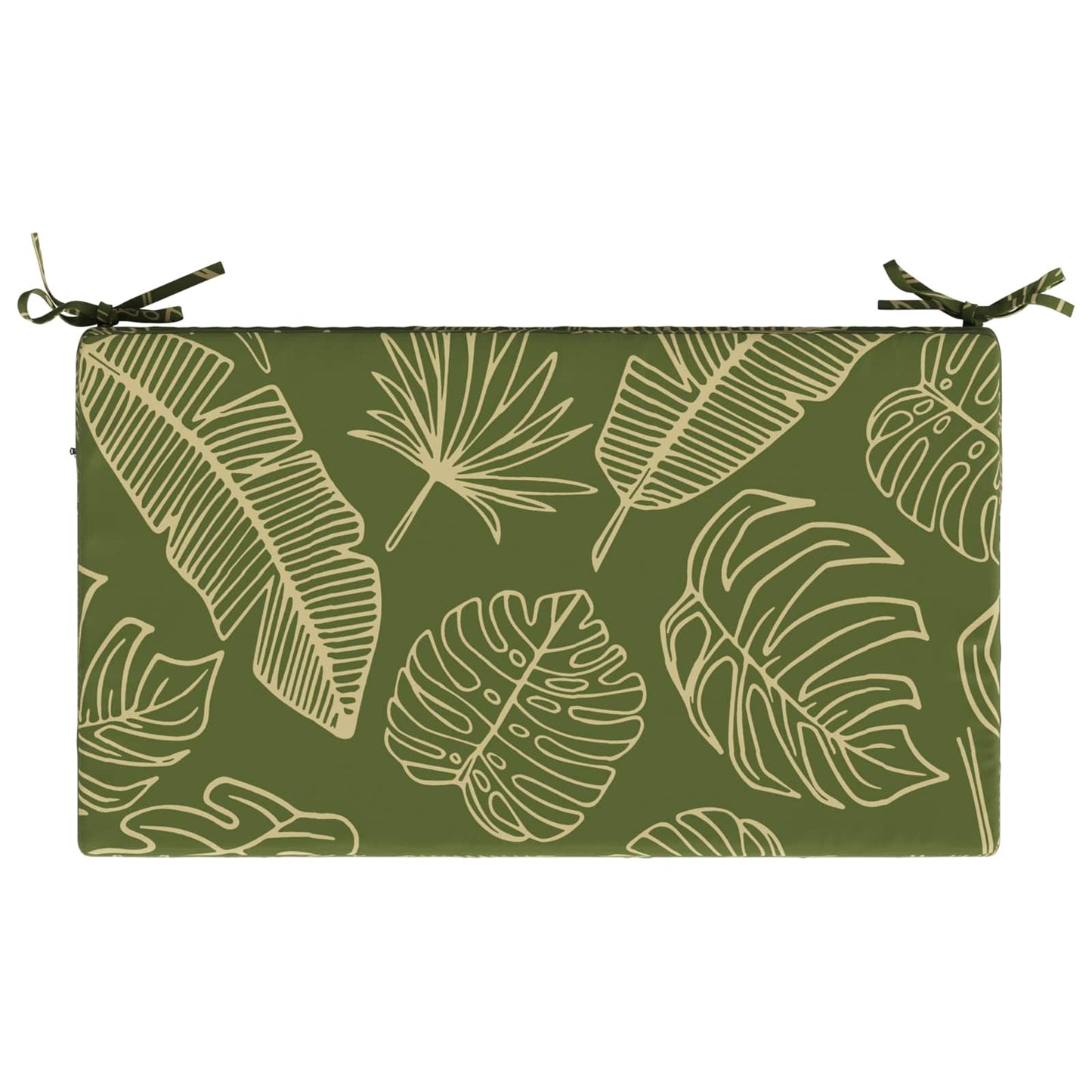 Seat Cushion SOEST 100% Polyester Leaf Design 70 x 40 x 10 cm